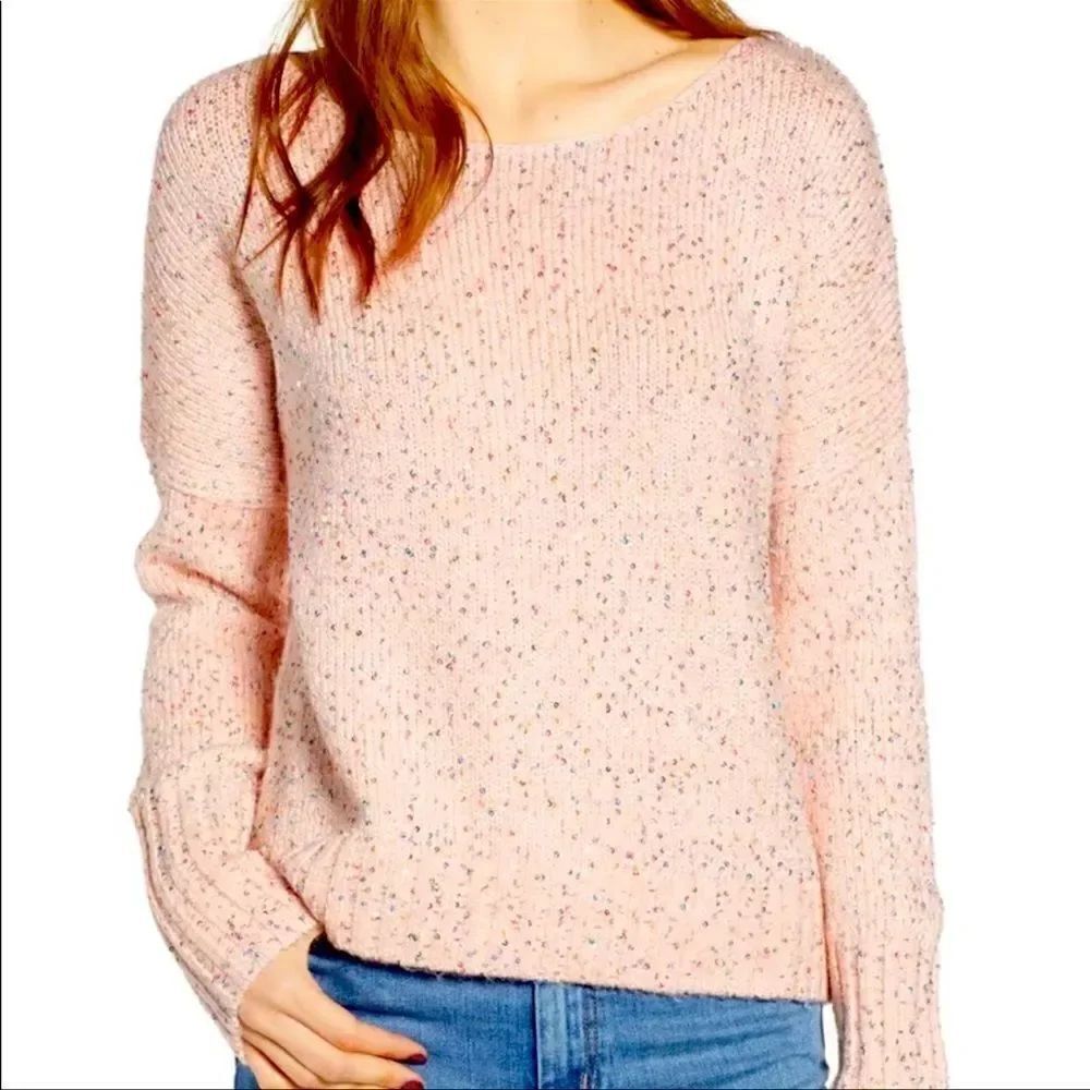 Rebecca Minkoff Pink Sequin Katia Sweater M